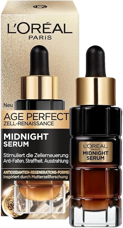 L'Oréal Paris Midnight Serum for Women: Overnight Cell Regeneration and Protects Against Free Radicals During the Day for Less Wrinkles, Smoother, Younger Skin, Age