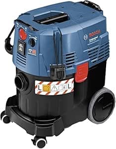 Bosch Professional GAS 35 L AFC wet and dust vacuum cleaner (with 1 flat cellulose pleated filter, straight crevice, disposable bag, elbow, nozzle set for floor, 3 tubes 0.35 m, hose 5 m with sleeve)