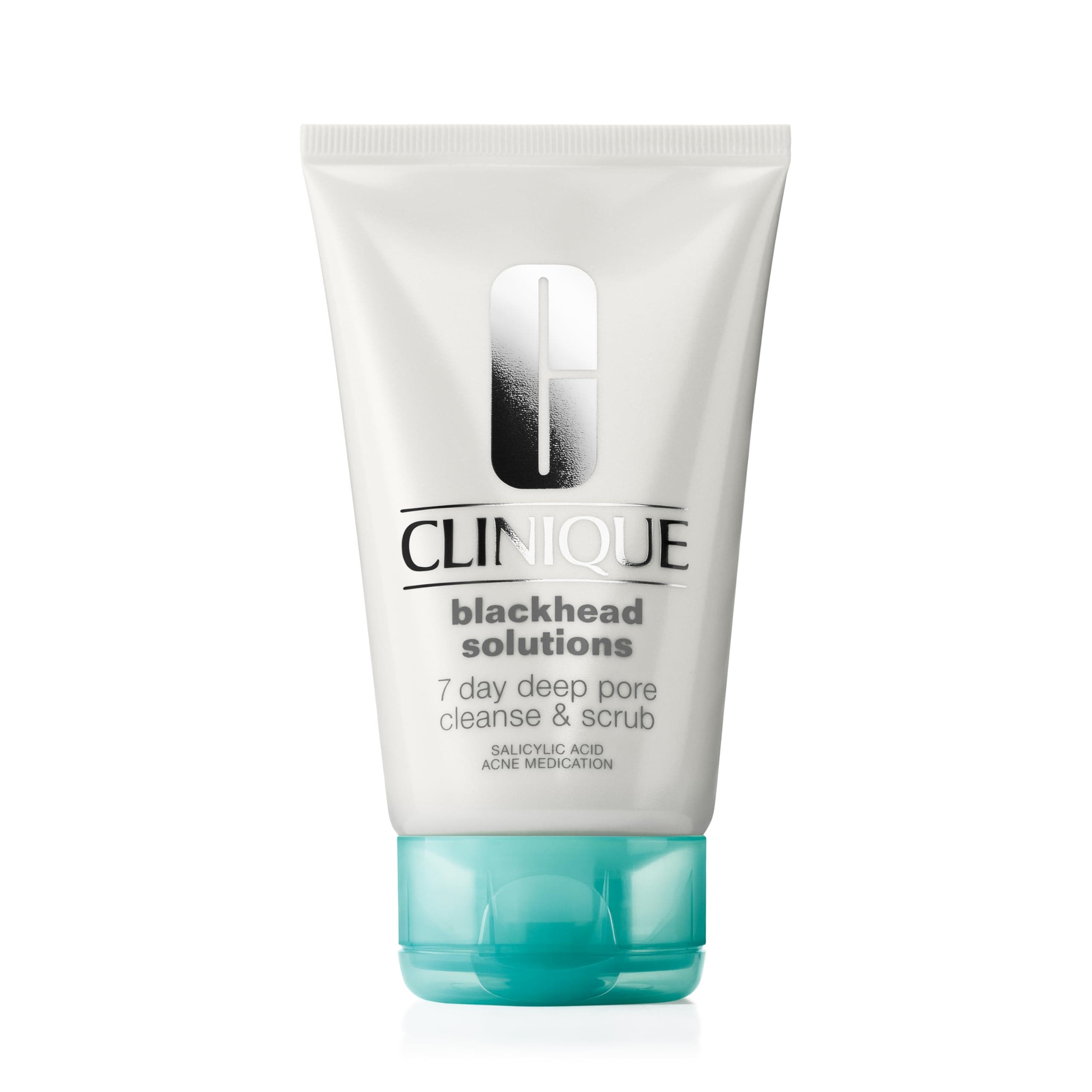 Clinique Blackhead Solutions Nettoyant Exfoliant Anti-points Noirs 7 Jours, Nettoyant visage quotidien à l'Acide Salicylique + Vitamine E, Tous types de peaux, 125 ml