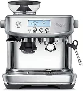 Sage - The Barista Pro - Coffee Machine with Manual Milk Frother & Integrated Conical Grinder - 30 Grind Settings, 1650W - Pitcher and Tamper Included - Brushed Stainless Steel          [Energy Class A]