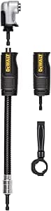 DEWALT FlexTorq Right Angle Drill Adapter, 4 in 1 System, Compact, Straight Flexible Shank, 12" (DWAMRASETFT)