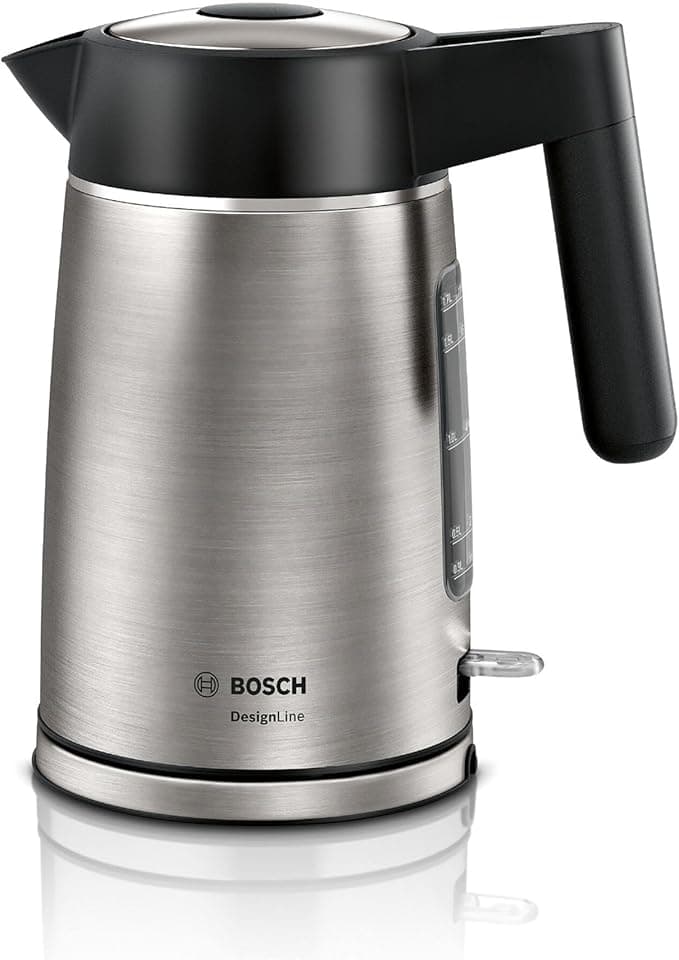 Bosch TWK5P480 electric kettle 1.7 L 2400 W Black,Stainless steel - Image 1