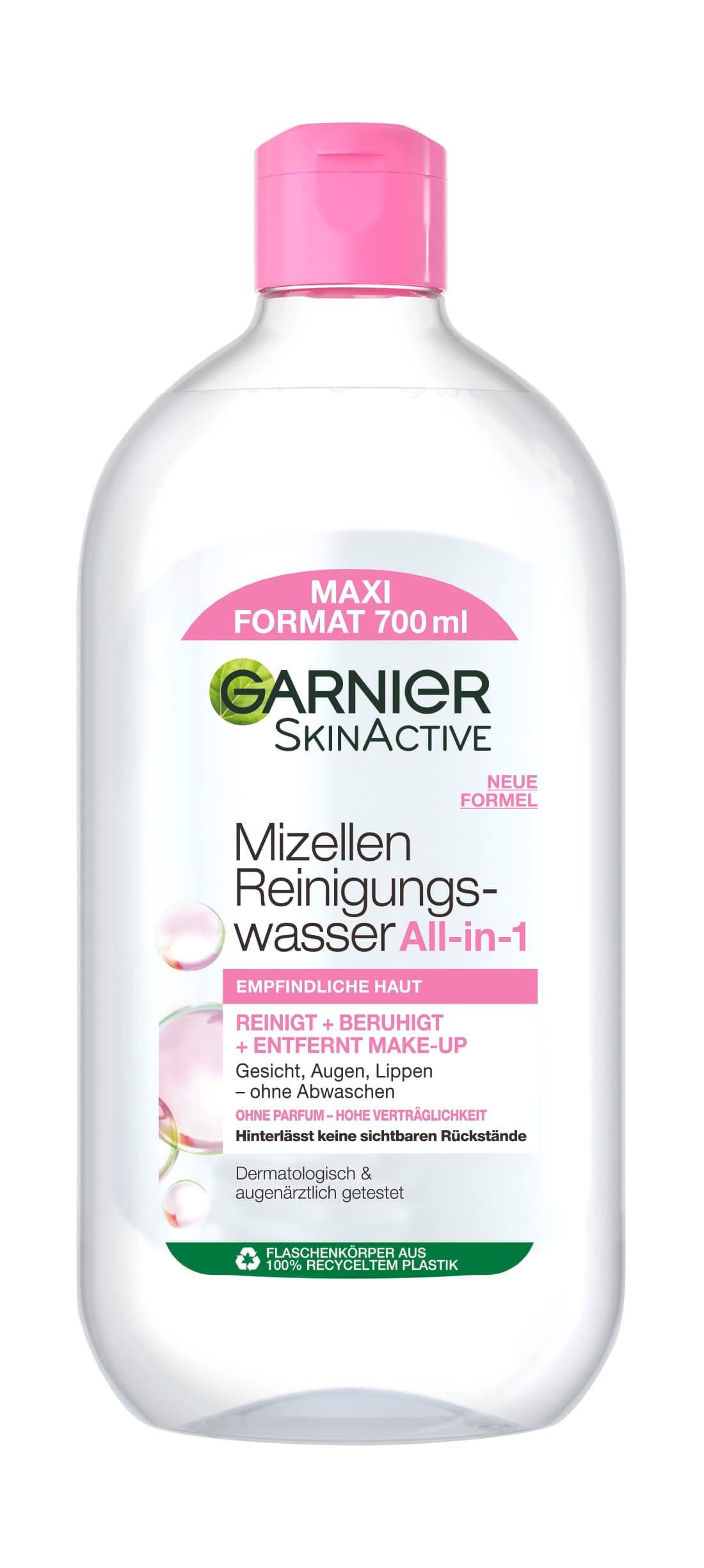 Garnier SkinActive - Eau micellaire nettoyante pour un nettoyage en douceur et un démaquillage en douceur - Lotion apaisante et hydratante pour le visage - 1 x 700 ml - Image 3