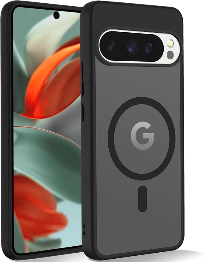 Magnetic Case for Google Pixel 9 Pro XL 5G, Compatible with MagSafe,Translucent Matte Back Anti-Scratch Shockproof Case Cover TPU + Hard PC Protective Case for Pixel 9 Pro XL 6.8 inches