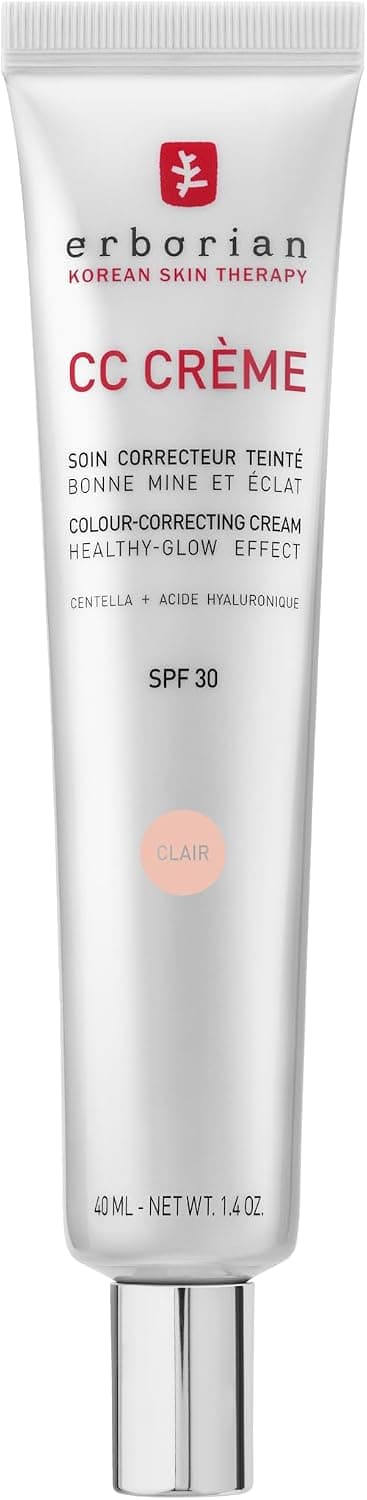 Erborian - CC Crème à la Centella Asiatica - Crème Visage Illuminateur Haute Définition et Maquillage - Protection Solaire SPF 30 - Cosmétique Coréenne - Deep 15ml