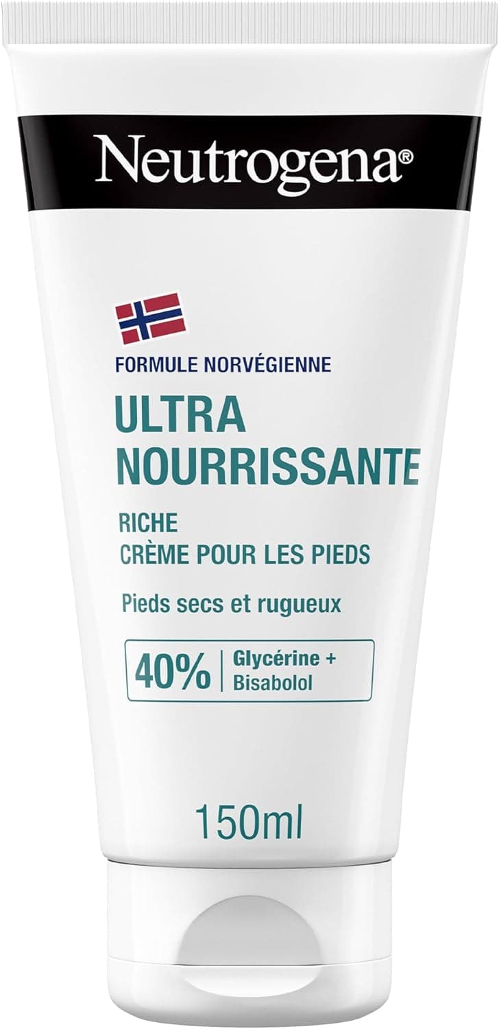 Neutrogena Neutrogena – Foot Cream Intense Nutrition Norwegian formula (tube of 150 ml) – Care cream for very dry and damaged feet – Moisturizing cream enriched with glycerin and bisabolol