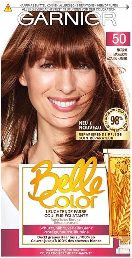 Garnier - Belle Color Permanent Hair Colour - 50 Natural Mahogany - Image 1