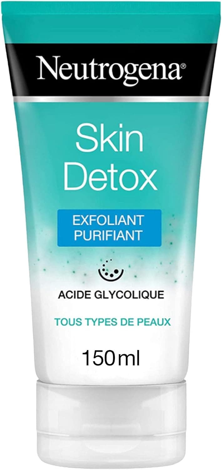 Neutrogena – Exfoliant Purifiant Skin Detox (tube de 150 ml) – Gel nettoyant pour tous types de peaux à l'acide glycolique – Soin visage anti-toxines et traces de pollution pour un teint éclatant - Image 1