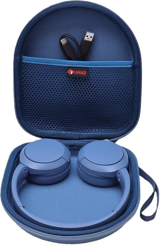 XANAD Hard Protective Case for Sony WH-CH520 / JBL Tune 520BT Wireless Bluetooth Headphones Dark Blue - Image 1
