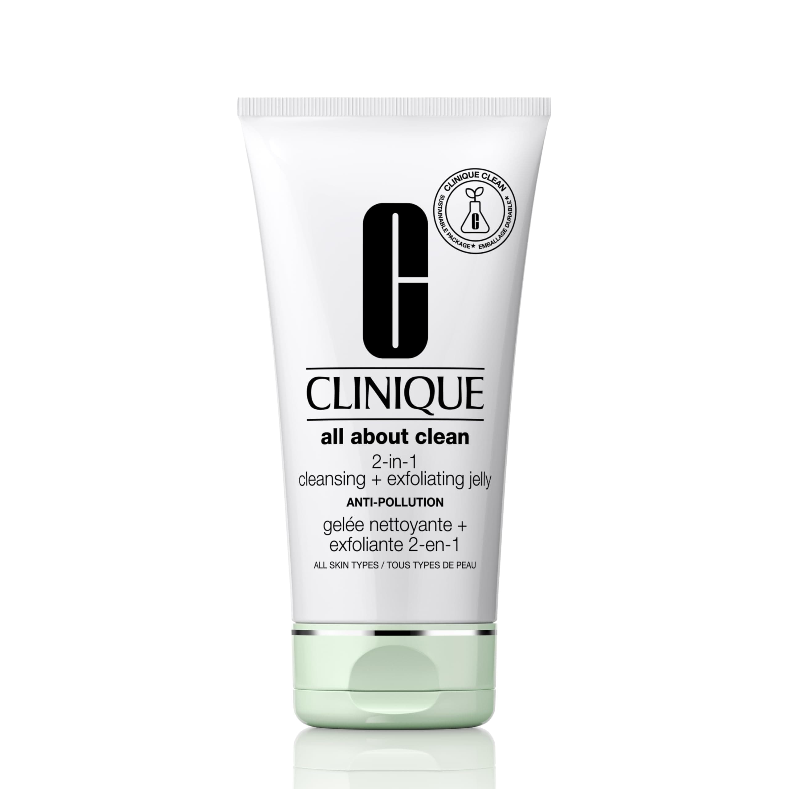 Clinique All About Clean Gelée Nettoyante + Exfoliante 2-en-1, Nettoyant & Gommage Visage à l'Acide Salicylique Tous Types de Peaux, 150 ml - Image 9