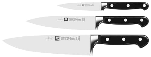 ZWILLING Set of 3 Knives (Thinning Knife, Meat Knife, Chef's Knife), Special Stainless Steel, Black Handle, Professional S Series - Image 2