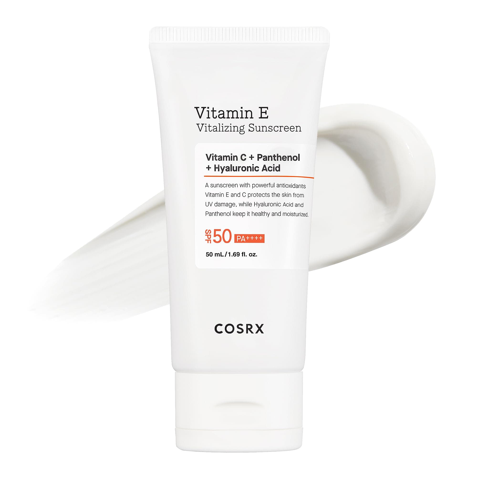 COSRX Vitamin E Vitalizing Creme Solaire Visage SPF 50, hydratant SPF, léger sous maquillage, essentiels de voyage, essentiels d'été, Crème solaire coréenne, skincare coreen,1,69 fl oz - Image 9