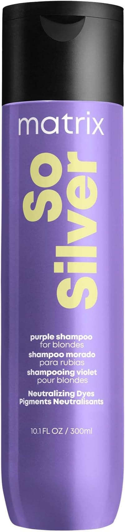 Matrix, Neutralising Shampoo for Grey, White & Blonde, Coloured or Natural, Anti-Yellow Reflection, So Silver, 300 ml - Image 1