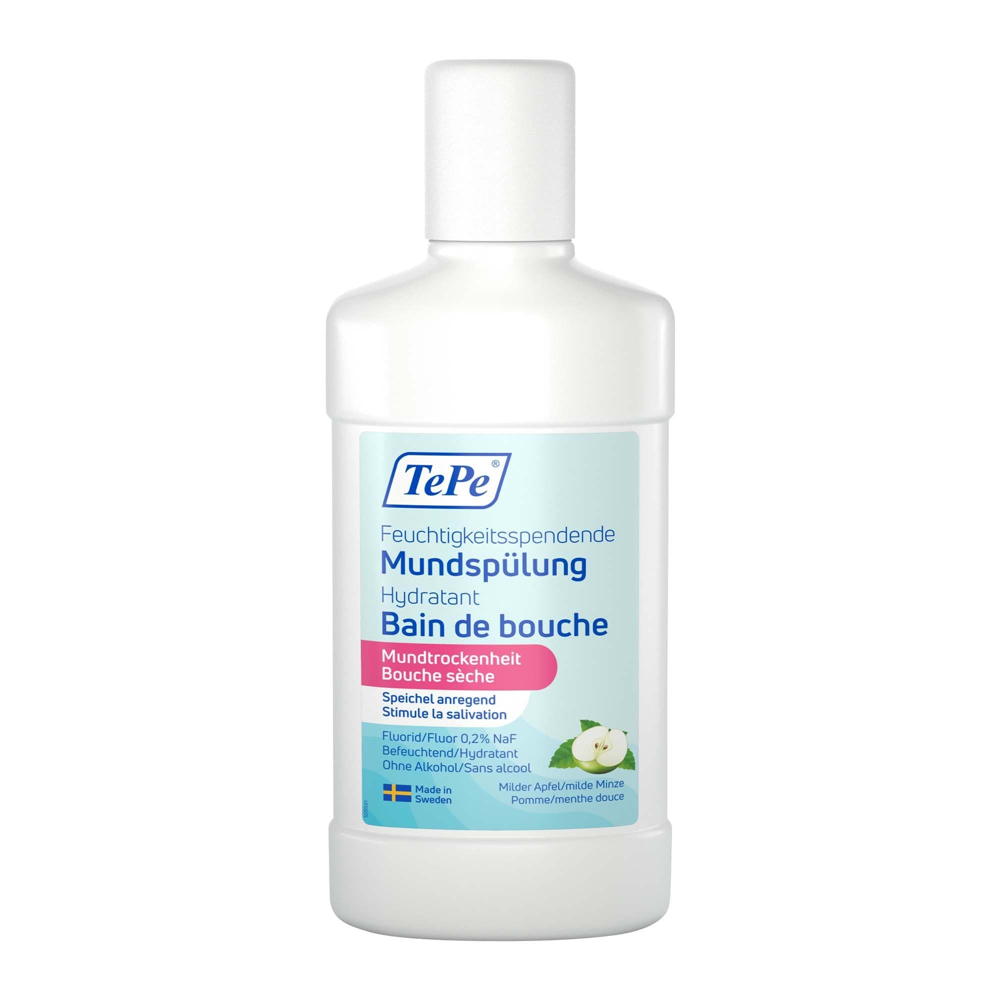 Bain de bouche hydratant TePe bouche sèche, bain de bouche doux fluoré au parfum de menthe douce pour soulager la sensation de bouche sèche - Image 9