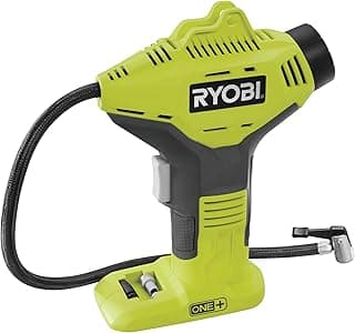 Ryobi RYOBI - Gonfleur Sans Fil 18V ONE+ R18PI-0 – Pression Jusqu’à 10,3 Bars, Compact, Embouts Inclus – Gonflage Rapide Pneus, Ballons, Matelas – Batterie Non Incluse