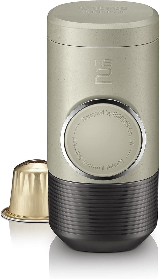 WACACO Minipresso NS2 Portable Espresso Machine Compatible with*Nespresso®* Original and Compatible Capsules, Manual Operated, Portable Coffee Machine 18 Bars for Travel, Camping - Image 1