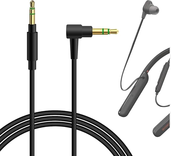 GEEKRIA QuickFit Audio Cable Compatible with Sony WH-XB910N XB900N 1000XM5 1000XM4 1000XM3 H910N H900N CH710N Auxiliary Replacement Stereo Cable 3.5mm (4ft AUX Replacement Cable, 2m) - Image 1