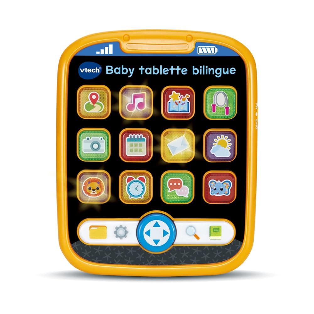 VTech - Bilingual Baby Tablet, Interactive Baby Tablet with 12 Educational Activities, Light Effects, Awakening Toy and Fine Motor Skills, Baby Gift from 9 Months - Content in French and English - Image 1
