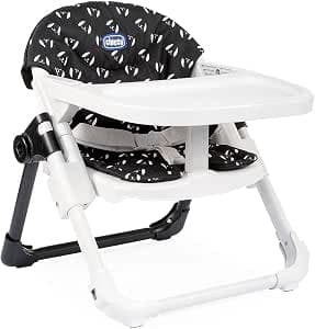Chicco Chairy Baby Booster Seat, Convertible Booster Seat to Child Chair, Portable and Adjustable, with Compact Closure and Removable Tray - From 6 Months to 3 Years (15 kg) - Sweetdog