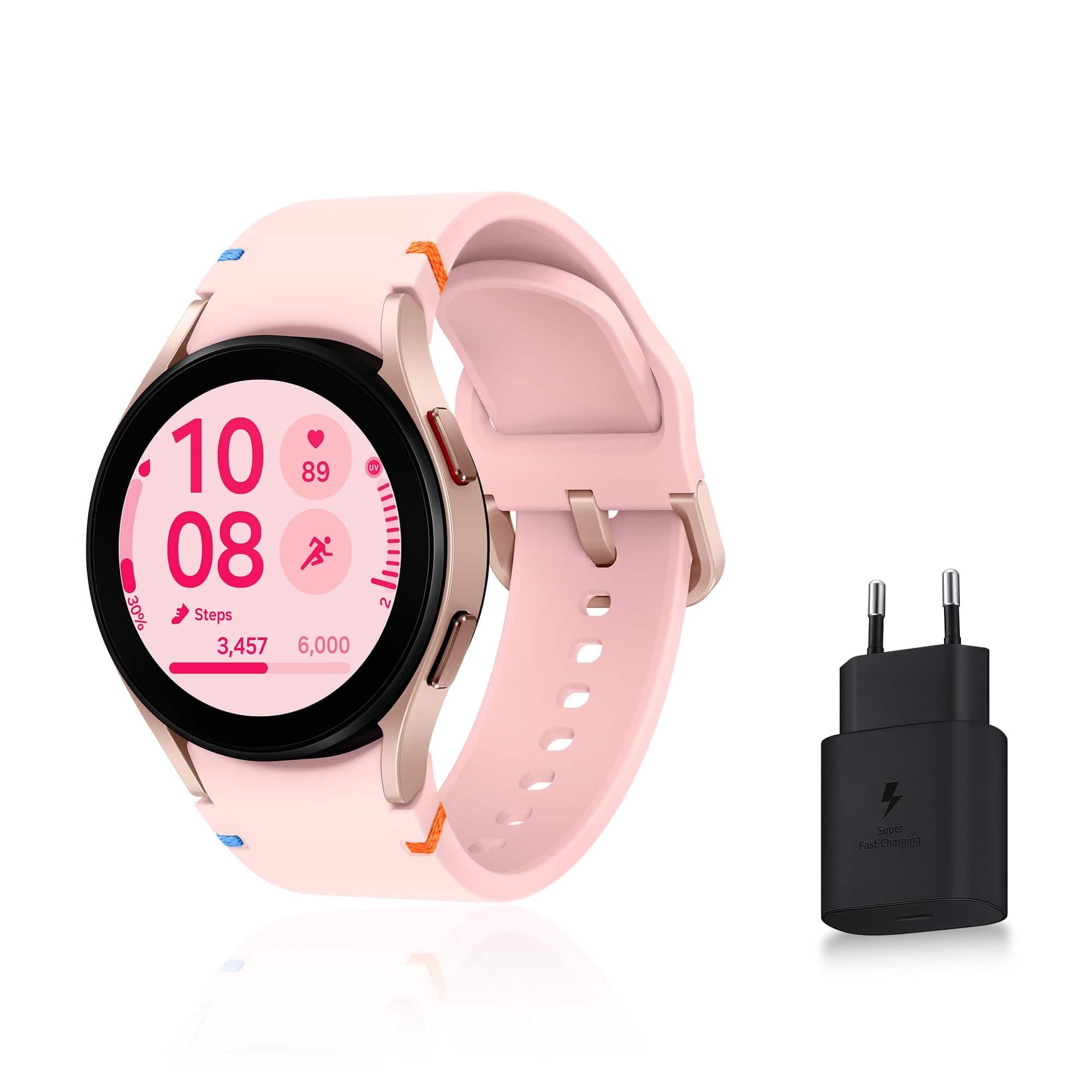 Samsung Galaxy Watch FE, Montre connectée, Suivi de la Santé, Suivi de Fitness, Bluetooth, 40mm, Or Rose, Chargeur Secteur Rapide Inclus, Version FR - Image 10