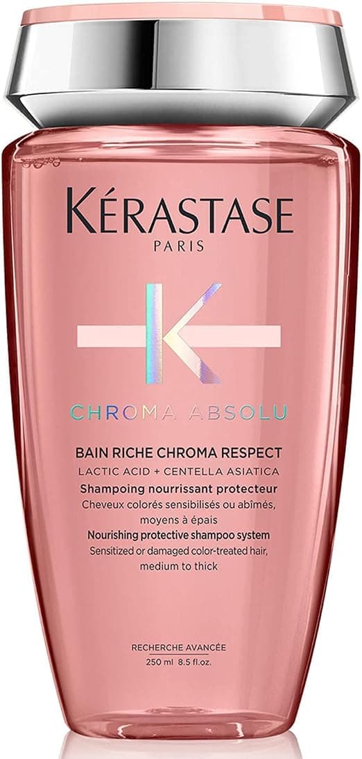 KÉRASTASE Chroma Absolu - Bain Riche Chroma Respect - Moisturising Colour Protective Shampoo - Amino Acids & Centella Asiatica - Sensitized or Damaged Coloured Hair - Sulfate Free - 250 ml - Image 1