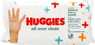 Huggies All Over Clean Lot de 56 lingettes humides pour bébé Taille 1