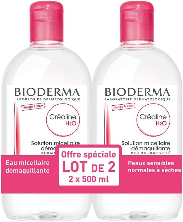 Crealine H2O - Pack of 2 x 500 ml | Deep Cleanses and Purifies - Soothes | Sensitive to Intolerant Skin