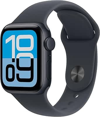 Apple Watch SE 3 [GPS + Cellular 40mm] Smart Watch with Midnight Case and Midnight Sport Bracelet Activity Monitor Sleep Heart Rate Monitor Always On Screen