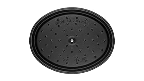 STAUB Enamelled Cast Iron Casserole Dish with Lid, Suitable for All Heat Sources Including Induction, 1 to 2 People, Oval, 17 cm, 1 L, 2.4 kg, Matte Black - Image 7