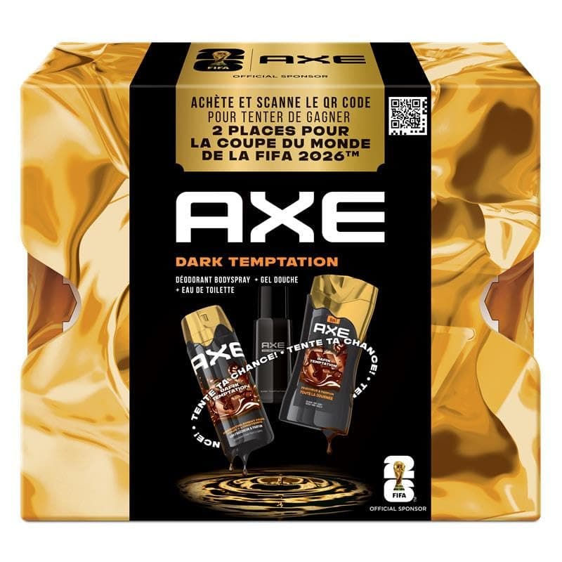 Axe Coffret Homme - Dark Temptation - 1x Déodorant 200ml & 1x Eau de Toilette 100ml & 1x Gel Douche 250ml - Image 3