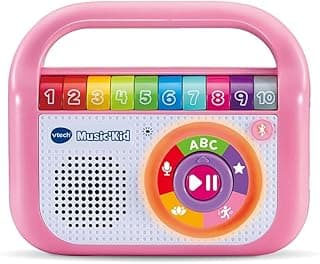 VTech Music'Kid Rose, Children's Musical Walkman, Illuminated Bluetooth Speaker with Rhymes, Educational and Relaxing Songs, Voice Recorder, Gift for Children from 2 Years Old