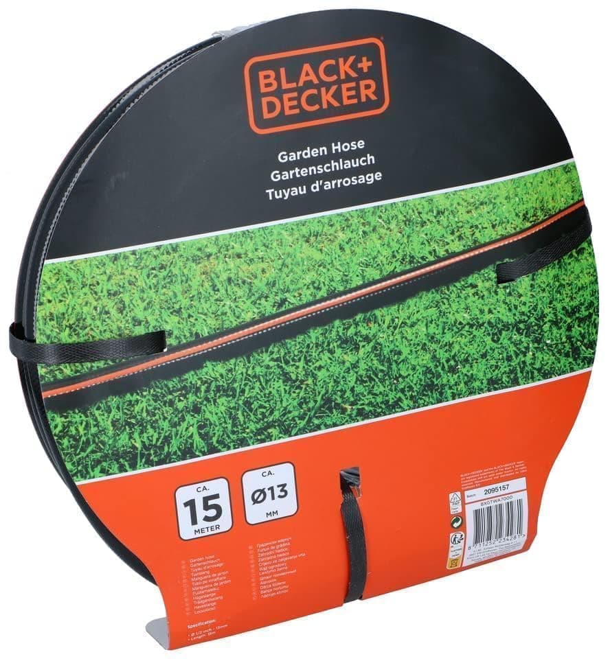 BLACK+DECKER Garden Hose 15 m – Garden Hose Diameter 13 mm – Garden Tools – Max. 6 Bar – PVC – Black/Orange - Image 7