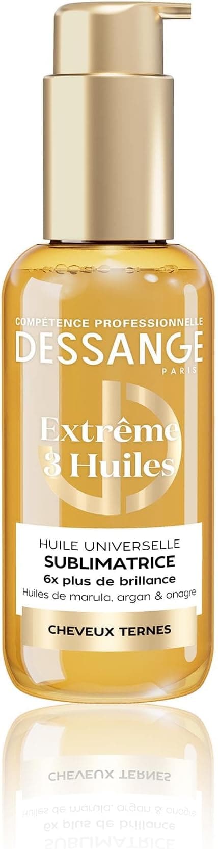 DESSANGE - Extreme Sublimating Universal Hair Oil 3 Oils - Formula Enriched With Marula, Argan & Evening Primrose Oils - Nourishes, Protects, Repairs - For Dull Hair - 110 ml
