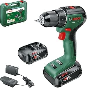 Bosch UniversalDrill 18V-60 Cordless Drill (2 x 2.0 Ah Batteries, 18 V System, in Transport Box)