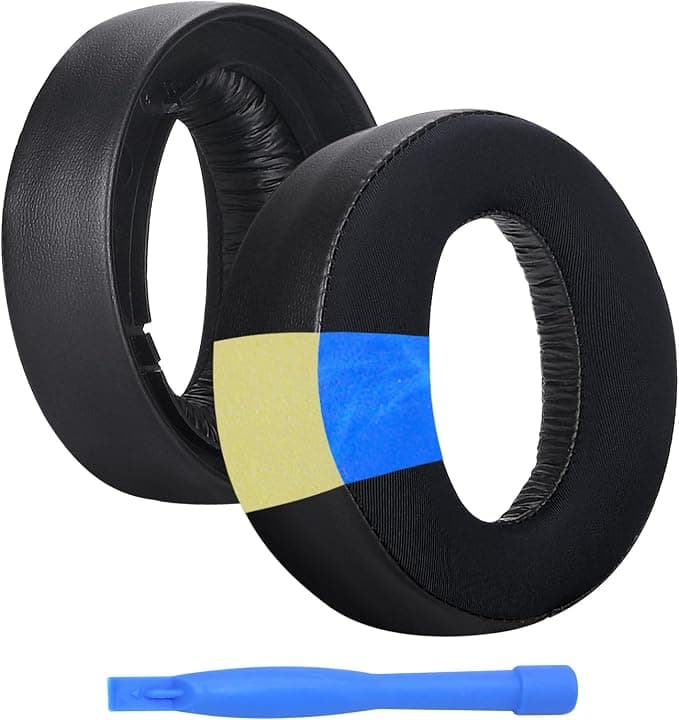 Replacement Ear Pads for Sony PlayStation 5 3D Pulse Wireless PS5 Headphones by MMOBIEL - Cooling Gel Pad - Replacement Ear Pads - Black - Image 1