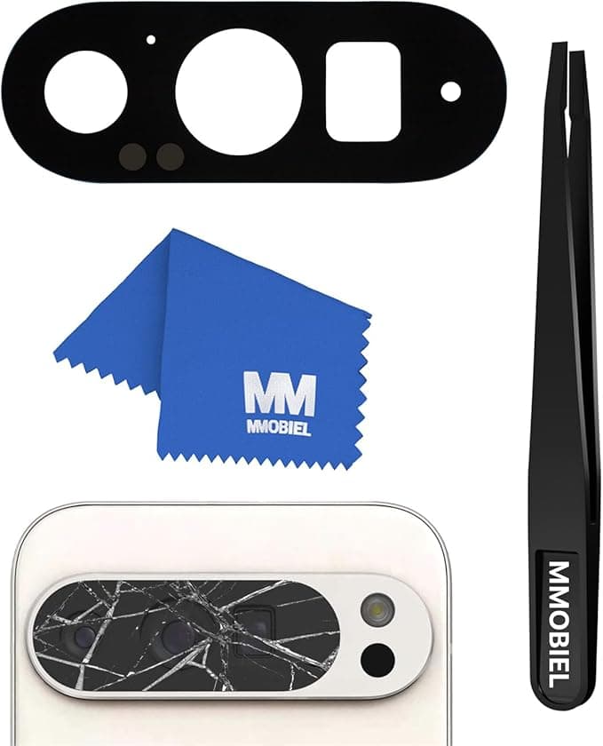 MMOBIEL Rear Camera Glass Lens Compatible with Google Pixel 9 Pro XL - Camera Glass - Includes Double Sided Adhesive, Tweezers and Cloth