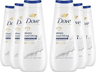 Dove Dove Advanced Care Lot de 6 gels douche nourrissants pour le corps avec nutriments naturels pour une peau douce instantanément 400 ml