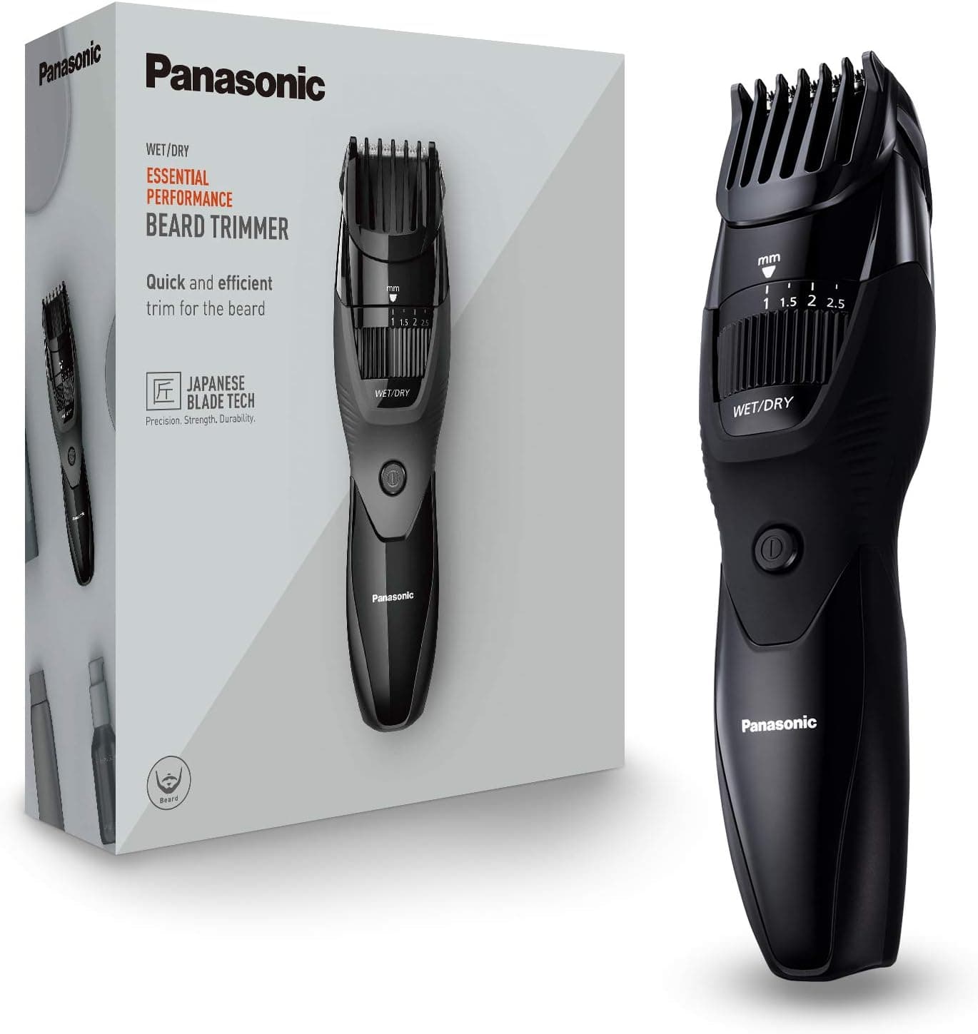 Panasonic ER-GB43-K503 Tondeuse à Barbe avec 20 Réglages de Longueur (0,5-10 mm) - Image 1