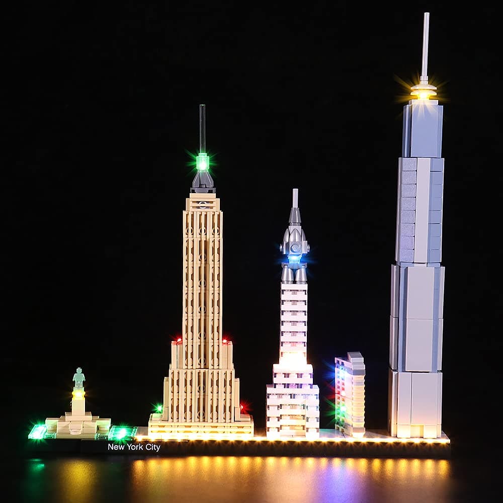 BrickBling LED Lighting for Lego Collectible Kit 21028 New York (Includes Lights Only) - Image 1