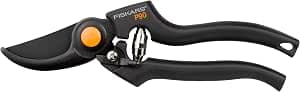 Fiskars Bypass pruning shears, Cutting diameter: 2.5 cm, Steel blades with non-stick coating, Length: 22.5 cm, Black/Orange, Pro, P90, 1001530