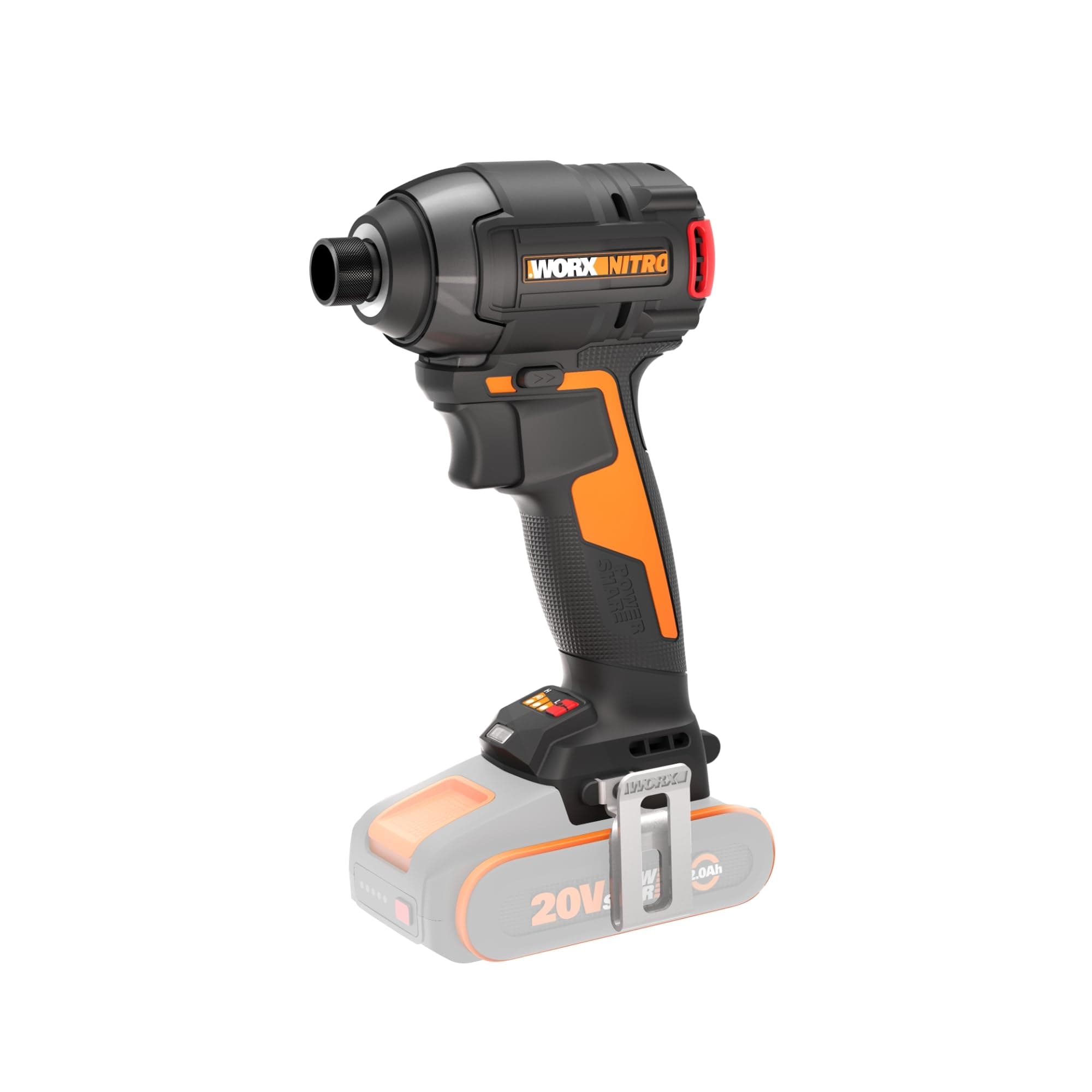 WORX Visseuse à chocs sans Fil 20V WX265.9, Couple Max de 200 Nm, 3 Vitesses, Moteur Brushless, Applications Multiples, Compacte et Ergonomique, Eclairage LED, Sans Batterie ni Chargeur - Image 3