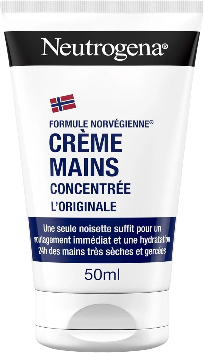 Neutrogena Neutrogena – Concentrated Hand Cream L'Originale Norwegian Formula (tube of 50 ml) – Moisturizing cream for very dry and chapped hands – Immediate relief and hydration 24 hours