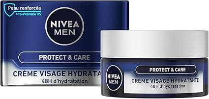 NIVEA NIVEA MEN Protect & Care Express Nourishing Cream (1 x 50ml), Nourishing Moisturizing Cream for Dry Skin, Daily Face Care for Men