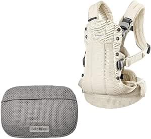 BabyBjörn Harmony 3D Mesh Baby Carrier Cream + Pouch for Baby Carrier