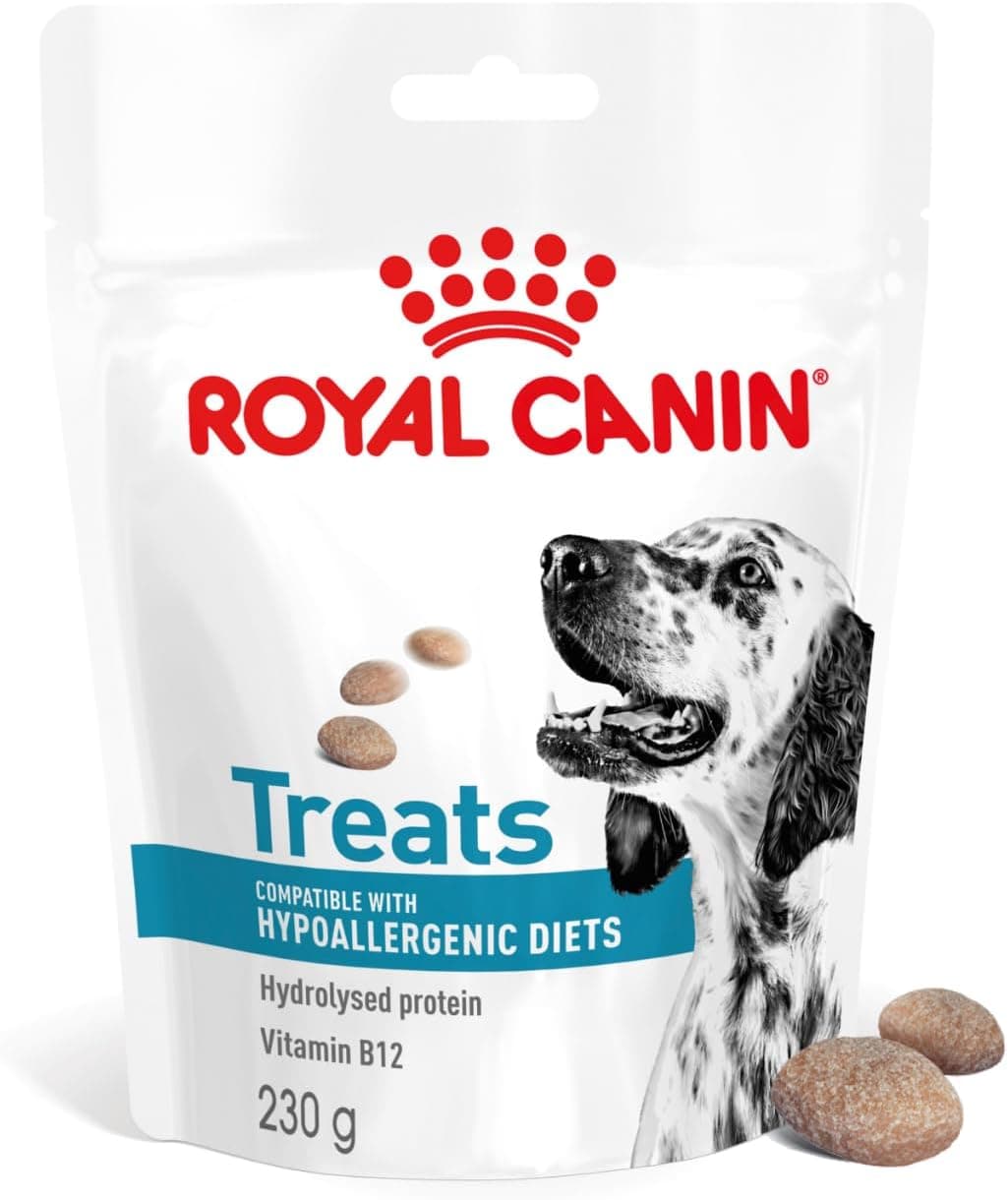 Royal Canin Veterinary Hypoallergenic Treats | 230g | Snacks for Adult Dogs of All Sizes & Breeds | Resealable Bag | Hydrolyzed Protein - Image 1