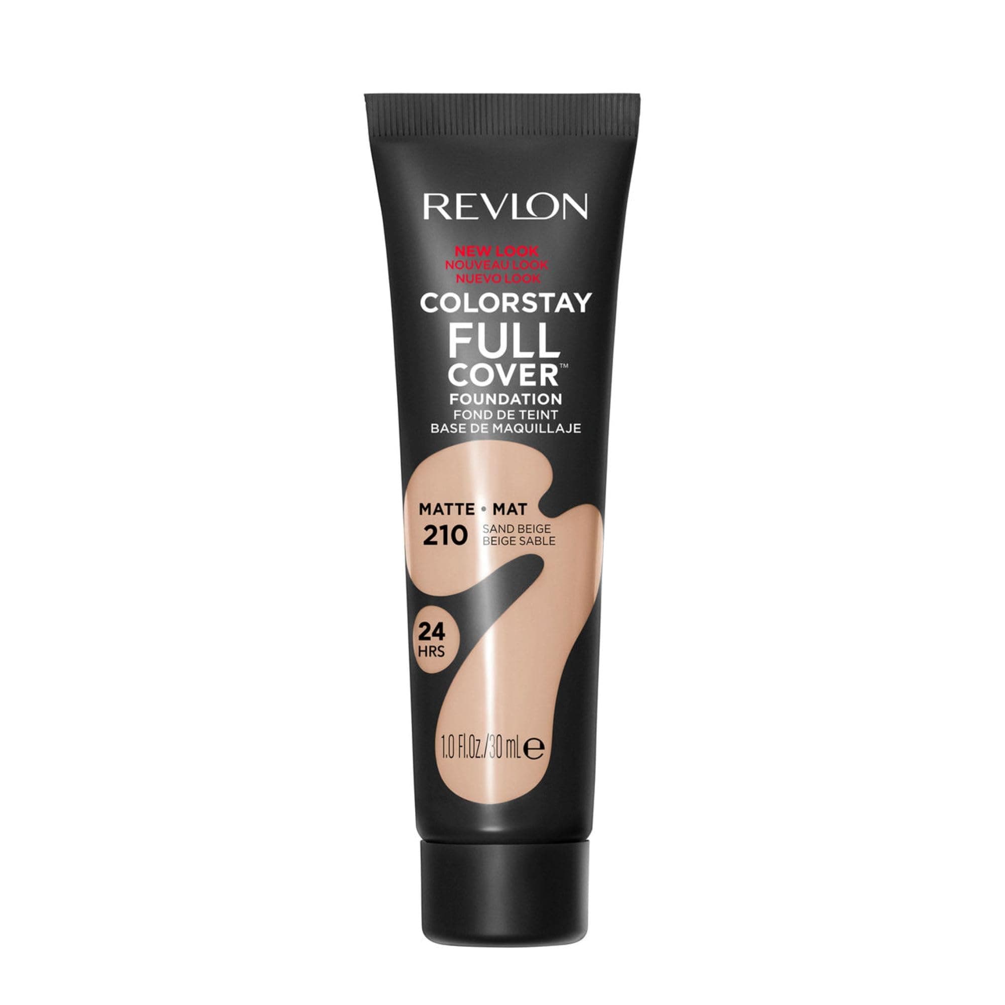 Revlon ColorStay Full Cover Foundation for Imperfections - Make-up Complexion - Optimal Coverage and Matte Finish - Resists to Any Tests - Second Skin Effect - 30 ml - N210 Sand Beige - Image 1