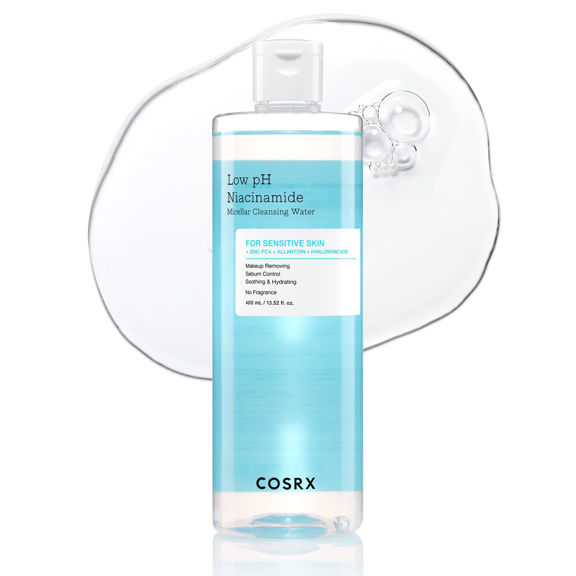 COSRX Low pH Niacinamide Micellar Cleansing Water 13.52fl.oz/400ml, Nettoyage quotidien doux du visage Lavage pour peau sensible, contrôle du sébum, paraben Gratuit, Korean Skincare - Image 10