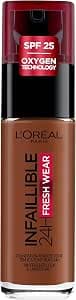 L'Oréal Paris Infallible Fluid Foundation 24 Hours Fresh Wear - All Skin Types - Shade : Espresso (380) - 30 ml