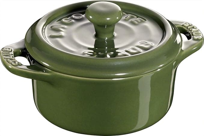 Mini casserole redonda de cerâmica da Staub - Verde - Image 1