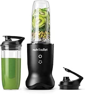 nutribullet Ultra NB1206MB, Personal Blender, Stainless Steel Blender, Smoothie Blender, 2 x 900ml and 700ml Tritan Cups, 1200W, Matte Black
